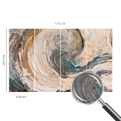 Mural de pared con estampado hermoso Remolinos coloridos