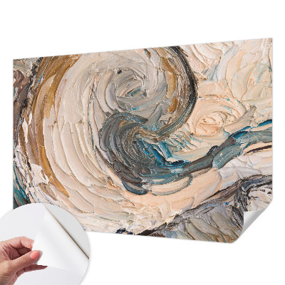 Mural de pared con estampado hermoso Remolinos coloridos