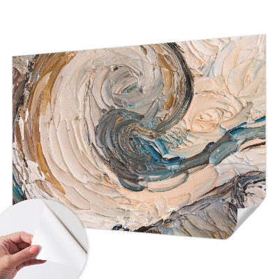 Mural de pared con estampado hermoso Remolinos coloridos