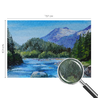 Fotomural decorativo para cabecero de cama con un paisaje de montaña