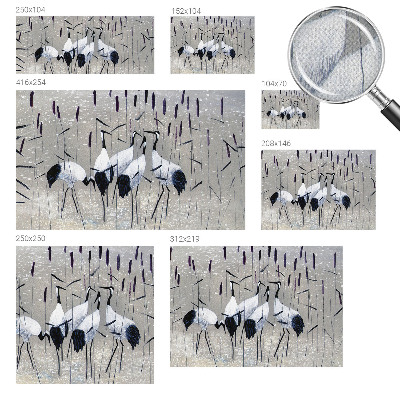 Papel mural texturado decorativo Grúas armoniosas