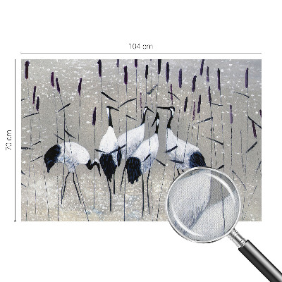 Papel mural texturado decorativo Grúas armoniosas