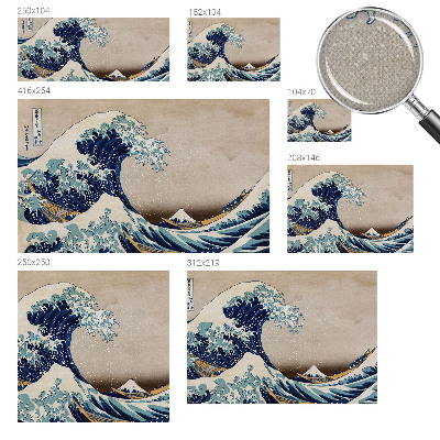 Fotomural decorativo para cabecero de cama con diseño de ola dramática