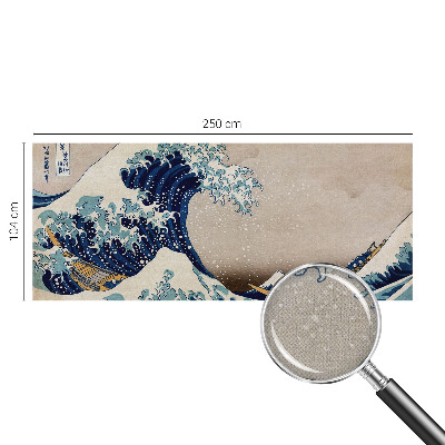 Fotomural decorativo para cabecero de cama con diseño de ola dramática