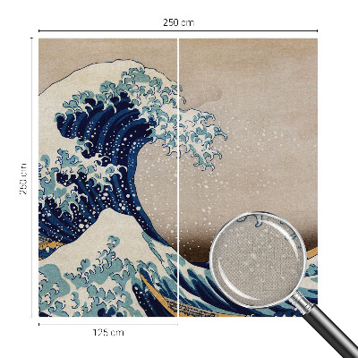 Fotomural decorativo para cabecero de cama con diseño de ola dramática
