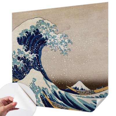 Fotomural decorativo para cabecero de cama con diseño de ola dramática