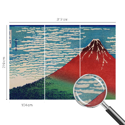 Fotomural decorativo para cabecero de cama Montaña Roja