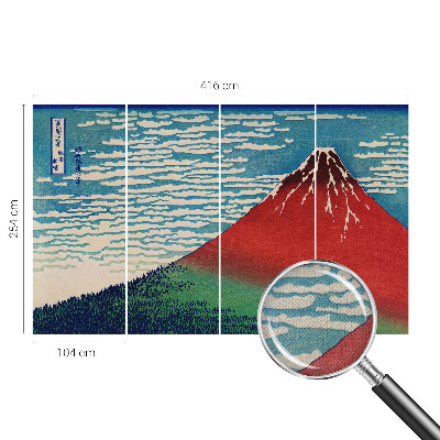 Fotomural decorativo para cabecero de cama Montaña Roja