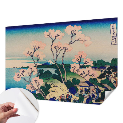 Mural de pared con estampado hermoso con diseño de flores de cerezo