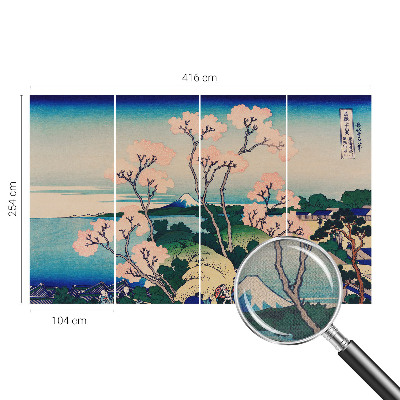 Mural de pared con estampado hermoso Flores de cerezo