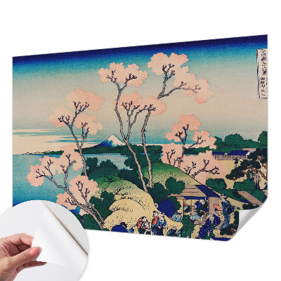 Mural de pared con estampado hermoso con diseño de flores de cerezo