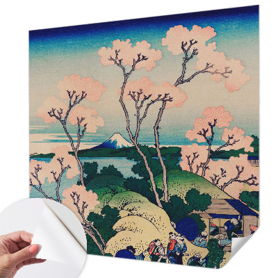 Mural de pared con estampado hermoso con diseño de flores de cerezo
