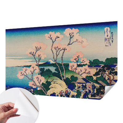 Mural de pared con estampado hermoso con diseño de flores de cerezo
