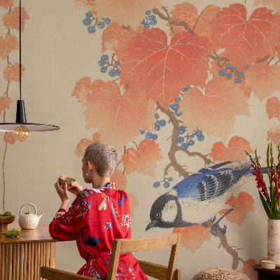 Papel mural con patrón decorativo Armonía del Vino