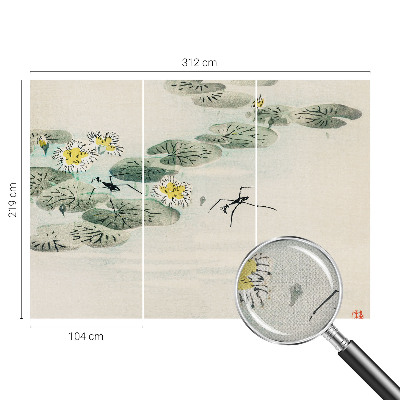 Papel mural con patrón decorativo Aguas tranquilas