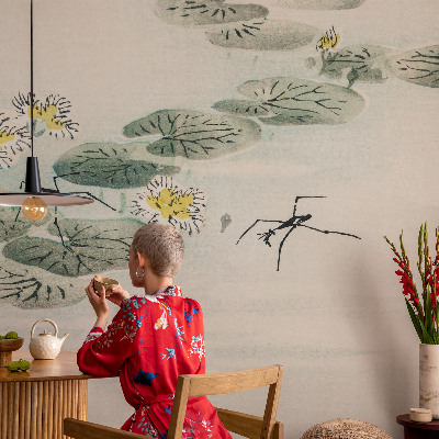 Papel mural con patrón decorativo Aguas tranquilas