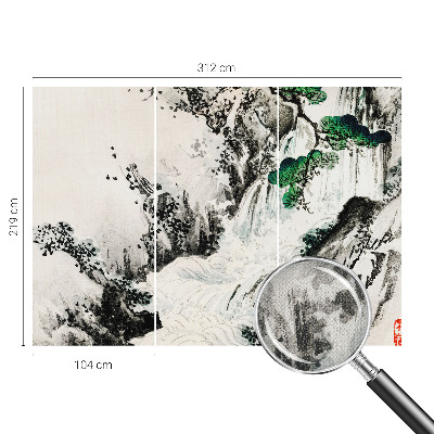 Mural de pared con estampado hermoso Cascada natural