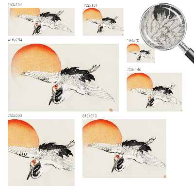 Papel mural con patrón decorativo Grúa elegante