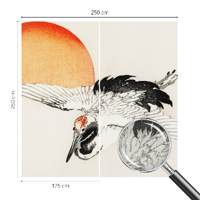 Papel mural con patrón decorativo Grúa elegante