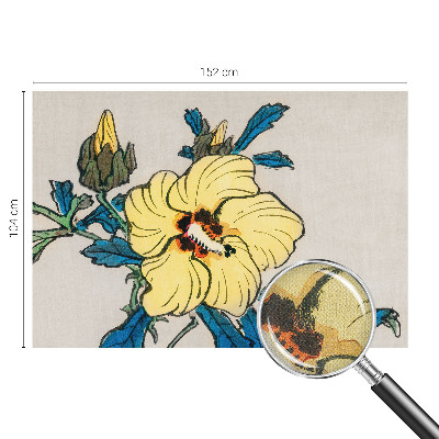 Papel mural texturado decorativo flor amarilla