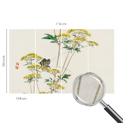 Fotomural decorativo para cabecero de cama Flores naturaleza