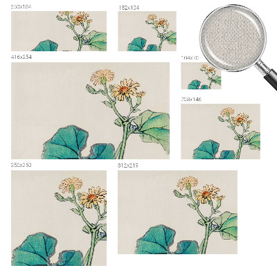 Mural de pared con estampado hermoso Flor y hojas