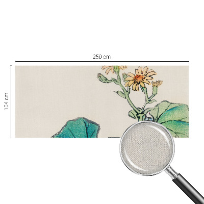 Mural de pared con estampado hermoso Flor y hojas