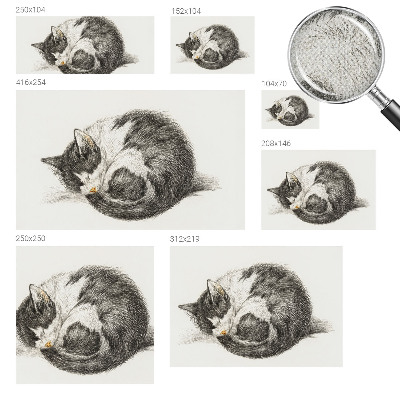 Papel mural texturado decorativo Gatito adorable