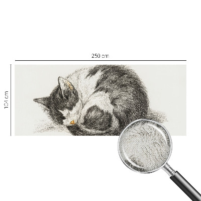 Papel mural texturado decorativo Gatito adorable