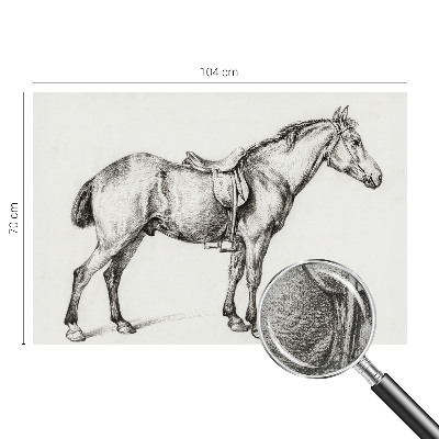 Fotomural decorativo para cabecero de cama con un boceto de un caballo