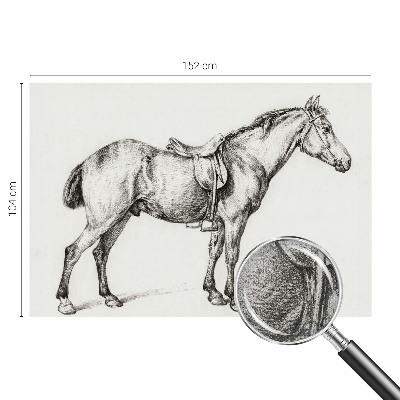 Fotomural decorativo para cabecero de cama con un boceto de un caballo