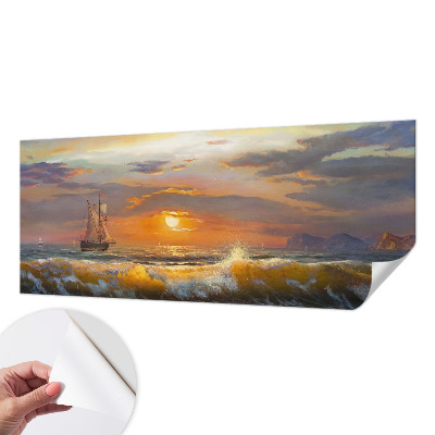 Mural de pared con estampado hermoso con un panorama del mar