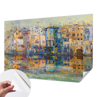 Papel mural texturado decorativo con diseño 'Ciudad mágica'
