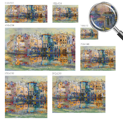 Papel mural texturado decorativo con diseño 'Ciudad mágica'