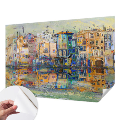 Papel mural texturado decorativo con diseño 'Ciudad mágica'