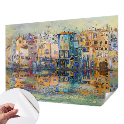 Papel mural texturado decorativo con diseño 'Ciudad mágica'