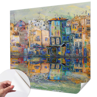 Papel mural texturado decorativo con diseño 'Ciudad mágica'