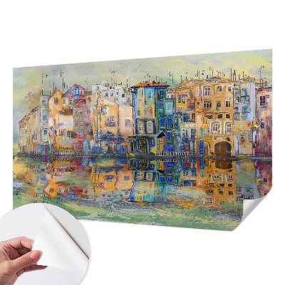 Papel mural texturado decorativo con diseño 'Ciudad mágica'