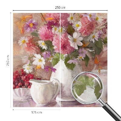 Fotomural decorativo para cabecero de cama con motivo de flores silvestres