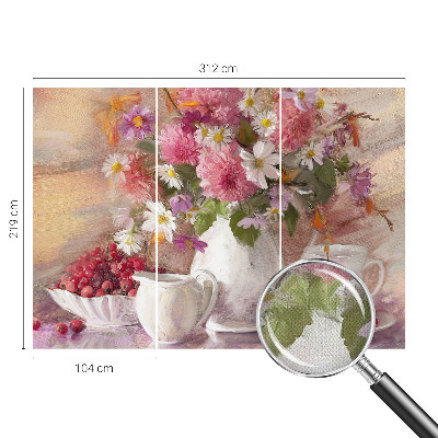 Fotomural decorativo para cabecero de cama flores silvestres