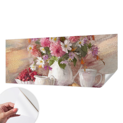 Fotomural decorativo para cabecero de cama con motivo de flores silvestres