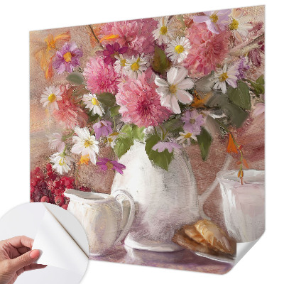 Fotomural decorativo para cabecero de cama con motivo de flores silvestres