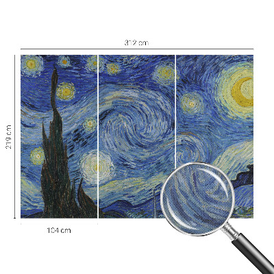 Papel mural con patrón decorativo con diseño «Vórtice nocturno»