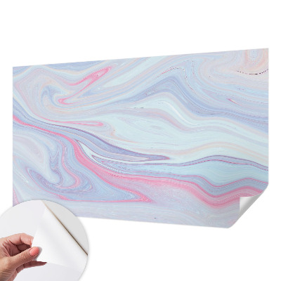 Papel mural texturado decorativo con motivo de remolino en tonos pastel