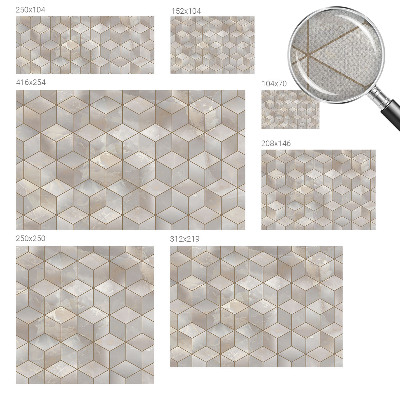 Fotomural decorativo para cabecero de cama con mosaico geométrico