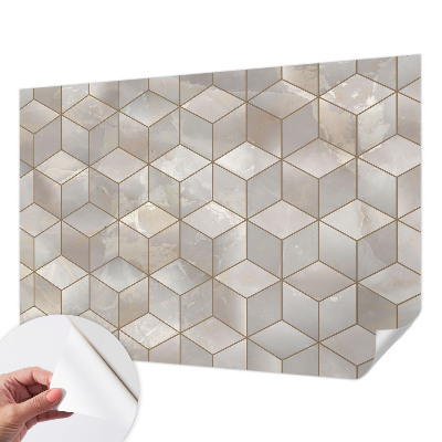Fotomural decorativo para cabecero de cama con mosaico geométrico