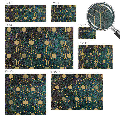 Mural de pared con estampado hermoso hexágonos geométricos