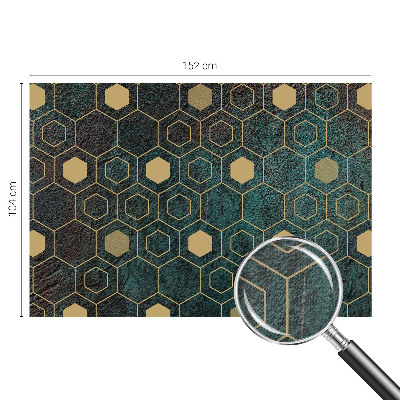 Mural de pared con estampado hermoso hexágonos geométricos