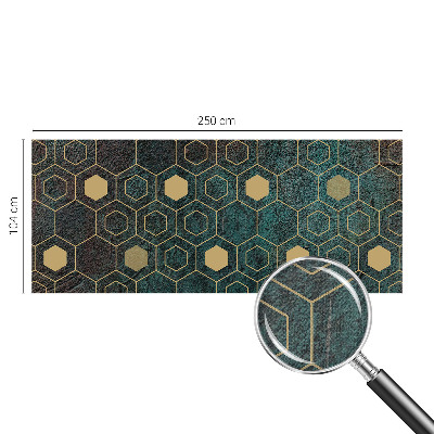 Mural de pared con estampado hermoso con diseño de hexágonos geométricos