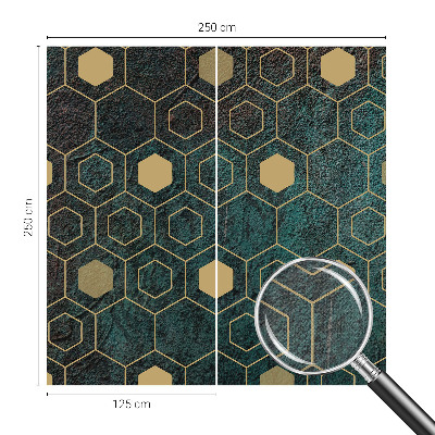 Mural de pared con estampado hermoso hexágonos geométricos